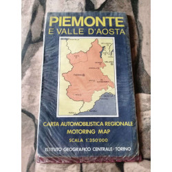 Piemonte e Valle d'Aosta carta altomobilistica regionale motoring mapa