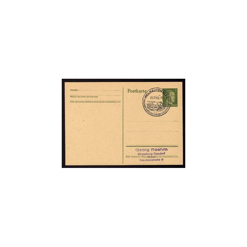 Ganzsache MÜLHAUSEN Cachet Spécial 031143 WW2