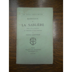 Madrigaux de La Sablière prosper blanchemain Librairie des...