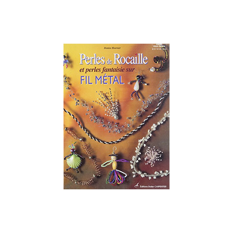 Perles de rocaille sur fil métal