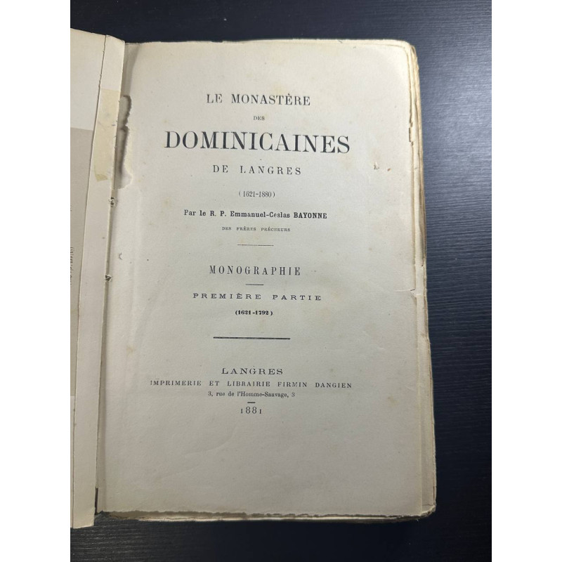 Le Monastère des Dominicaines de Langres (1621-1880) Deuxième Partie