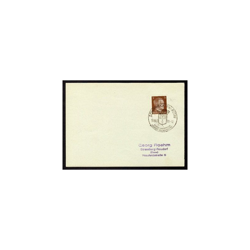 Allemagne n 706 Yv. cachet WW2 SCHIRMECK Els ROTAU Timbre Allemand...