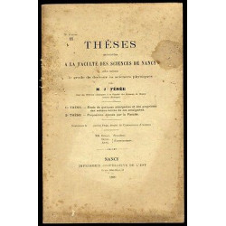j Férée THESES Présentées A LA FACULTE DES SCIENCES DE NANCY 54...