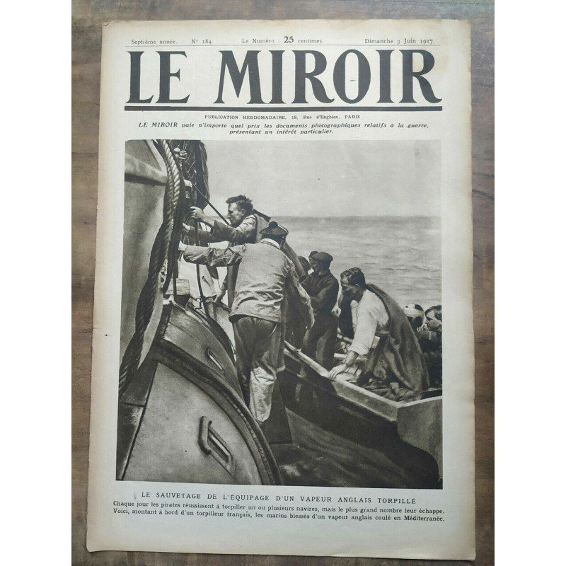 Le Miroir n184 3 Juin 1917