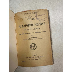 Cours de Philosophie positive (1ere et 2e leçons)