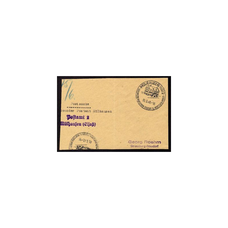 Postsache Absender Postamt MÜLHAUSEN du 050343