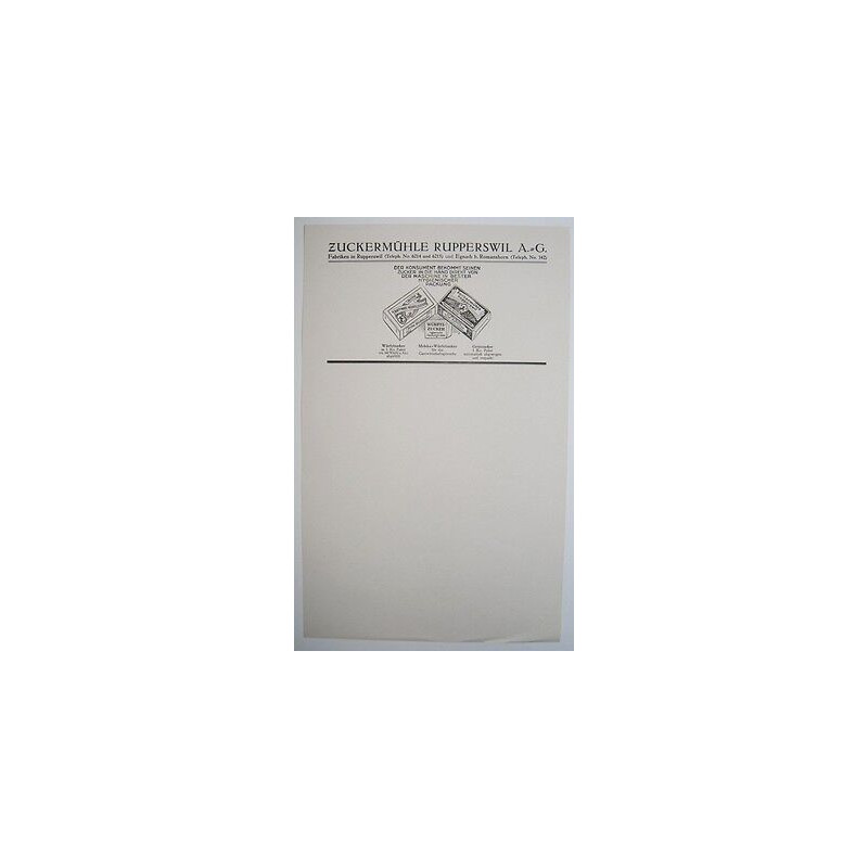 Glycophilie Emballage neuf boite de sucres ZUCKERMÜHLE RUPPERSWIL...
