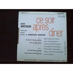 David Whitaker interprète Loulou Gasté Ce soir après dîner 45t...