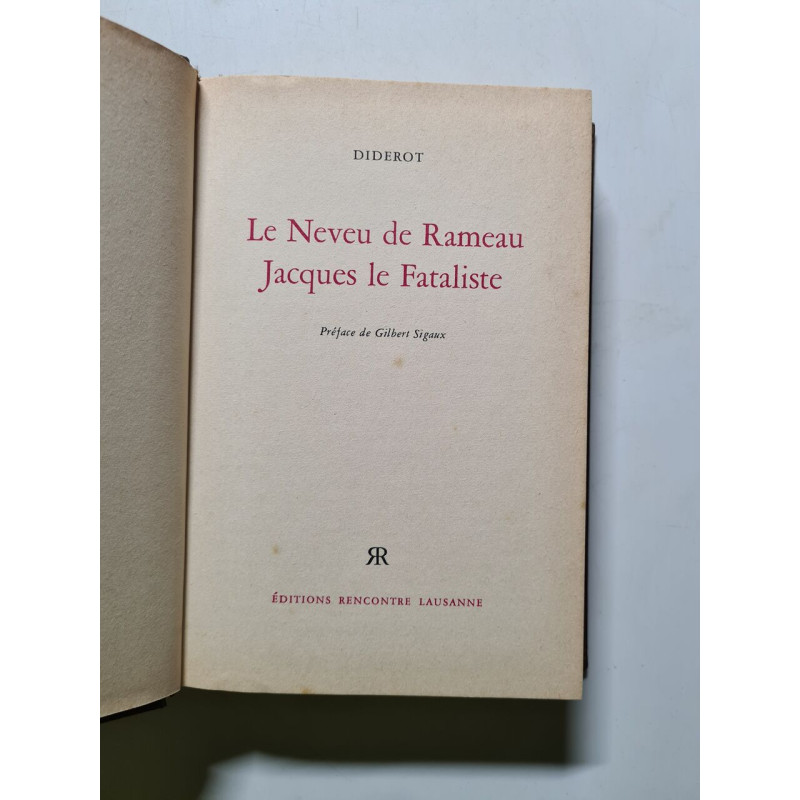 Le Neveu de Rameau Jacques le Fataliste