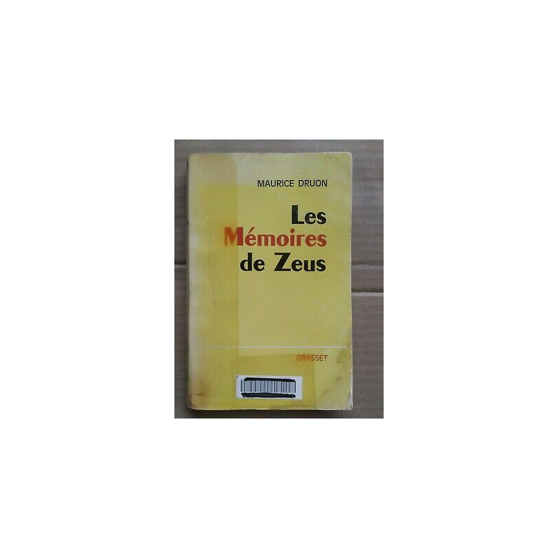 Les Mémoires de Zeus grasset