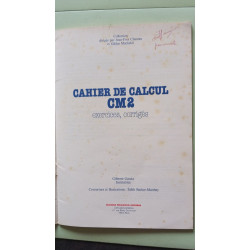 Cahier de calcul CM2