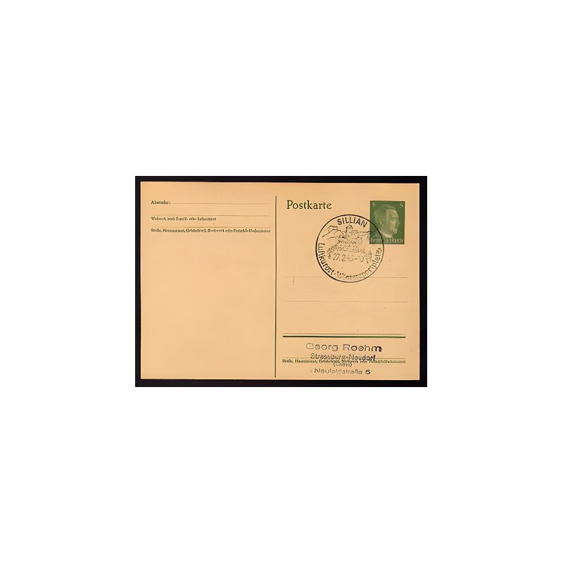Ganzsache SILLIAN Cachet Occupation 270243 WW2