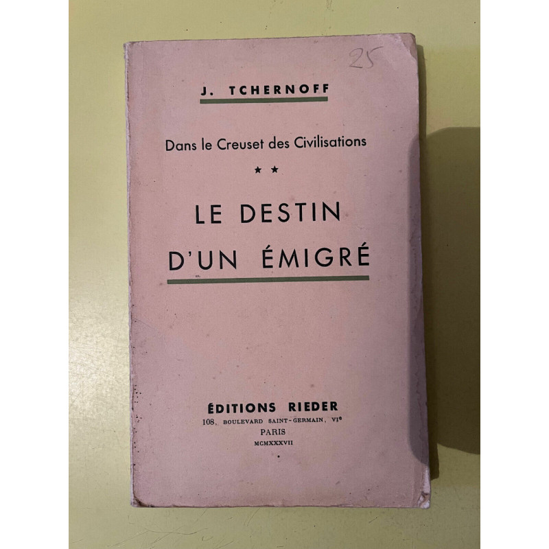j tchernoff Le destin d'un émigré