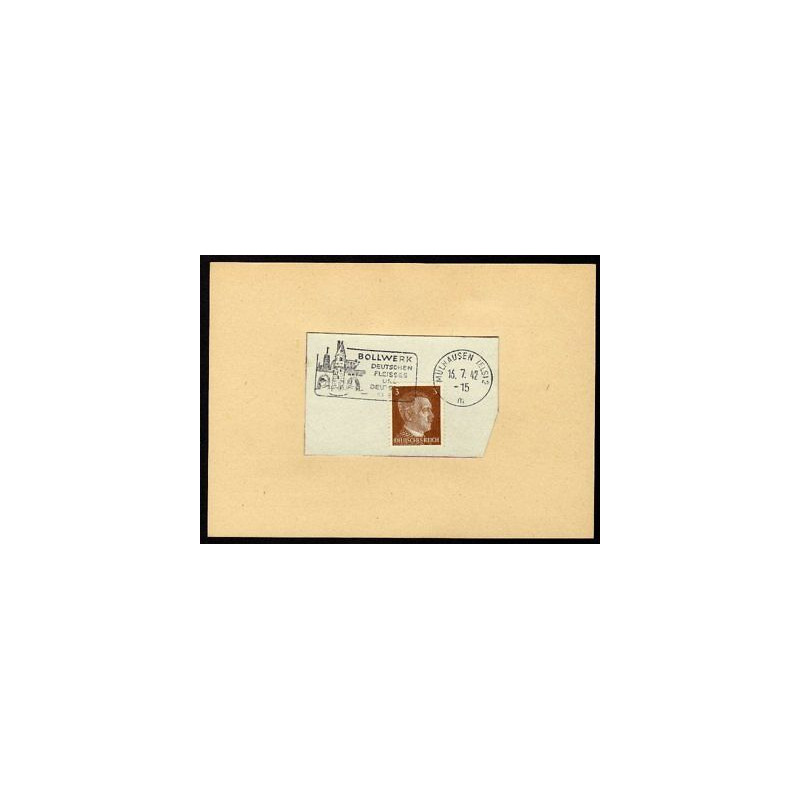Allemagne n 706 Yv. flamme WW2 MÜLHAUSEN Els 2 m Timbre Allemand...