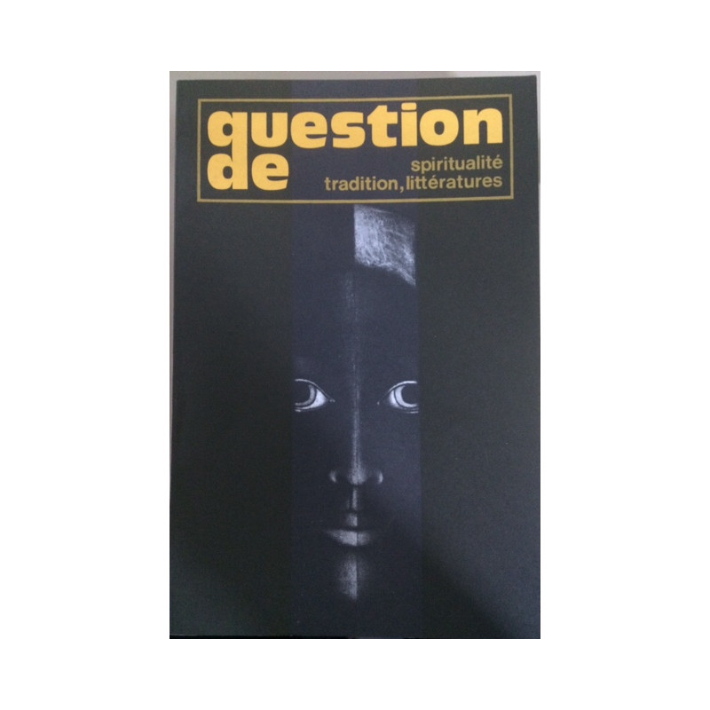 QUESTION DE spiritualité tradition litératures n°13