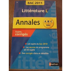 Annales Bac Littérature L sujets corrigés