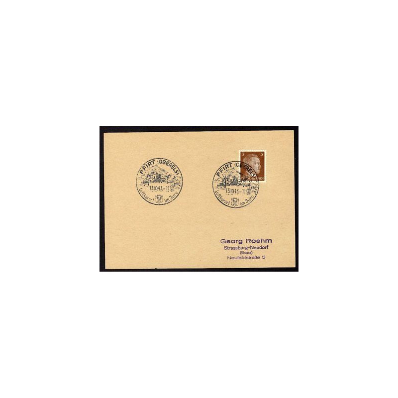 Allemagne n 706 Yv. cachet WW2 PFIRT Oberels Timbre Allemand...
