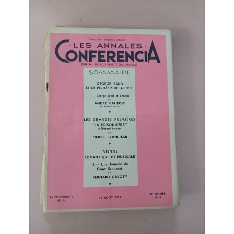 Revue Les annales des lettres françaises Ancienne série N° 8 - 1950