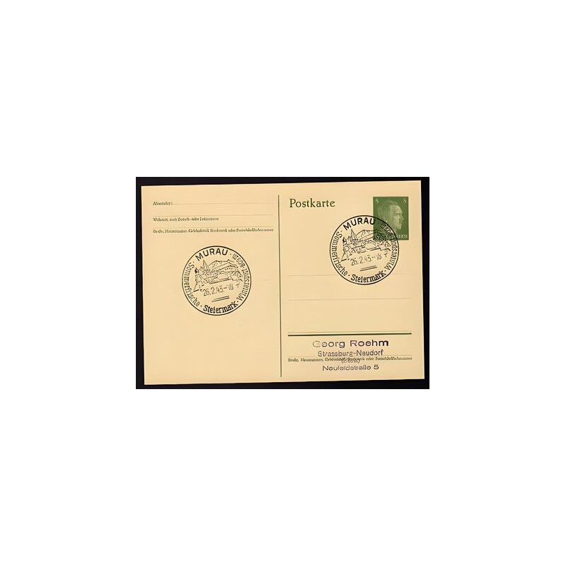 Ganzsache MURAU Cachet Spécial 260243 WW2 Entier