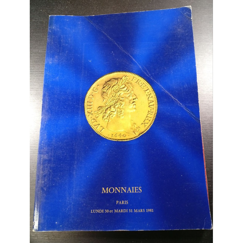 Monnaies Paris Lundi 30 et Mardi 31 Mars 1981