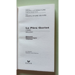 Balzac Le Pere Goriot (edition 1992)