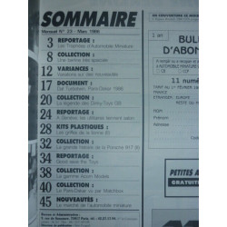Automobile miniature n23 MARS 1986 modélisme