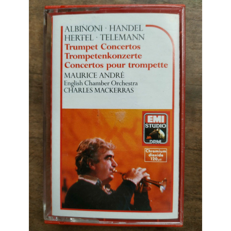 Albinoni Handel Trumpet Concertos - Maurice André Cassette Audio-K7