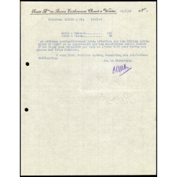 Facture CHENARD WALCKER Constructions Automobiles à Gennevilliers