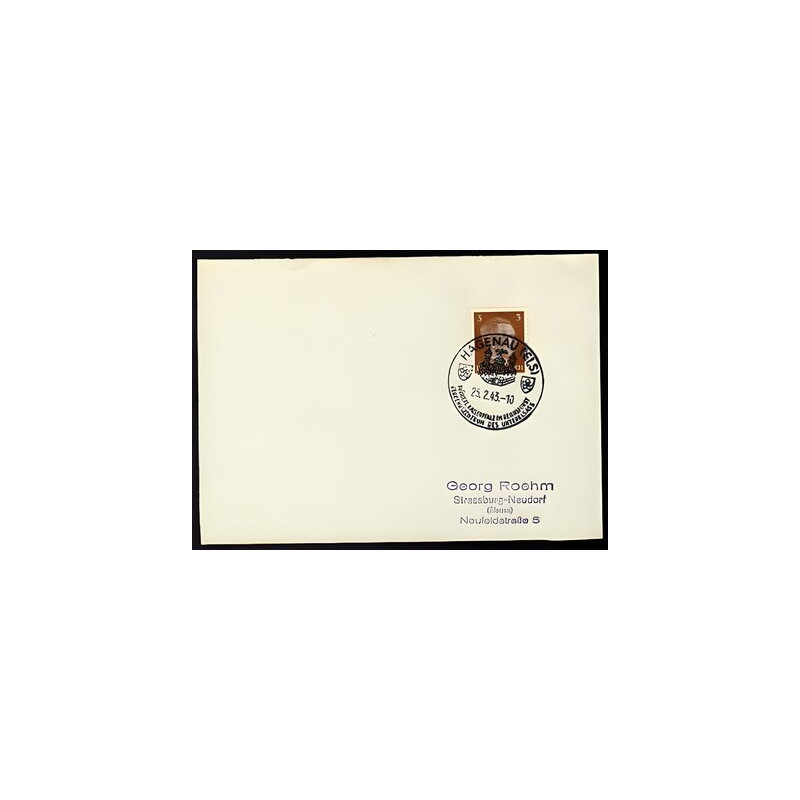 Allemagne n 706 Yv. cachet WW2 HAGENAU Els Timbre Allemand Hitler...