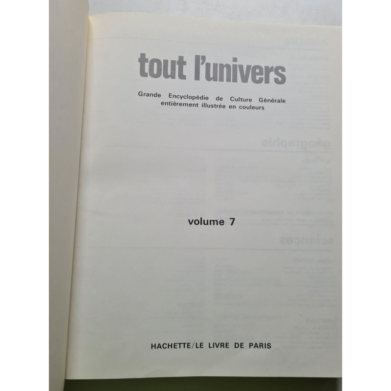 Tout l'univers grande encyclopedie de culture generale entieriment...