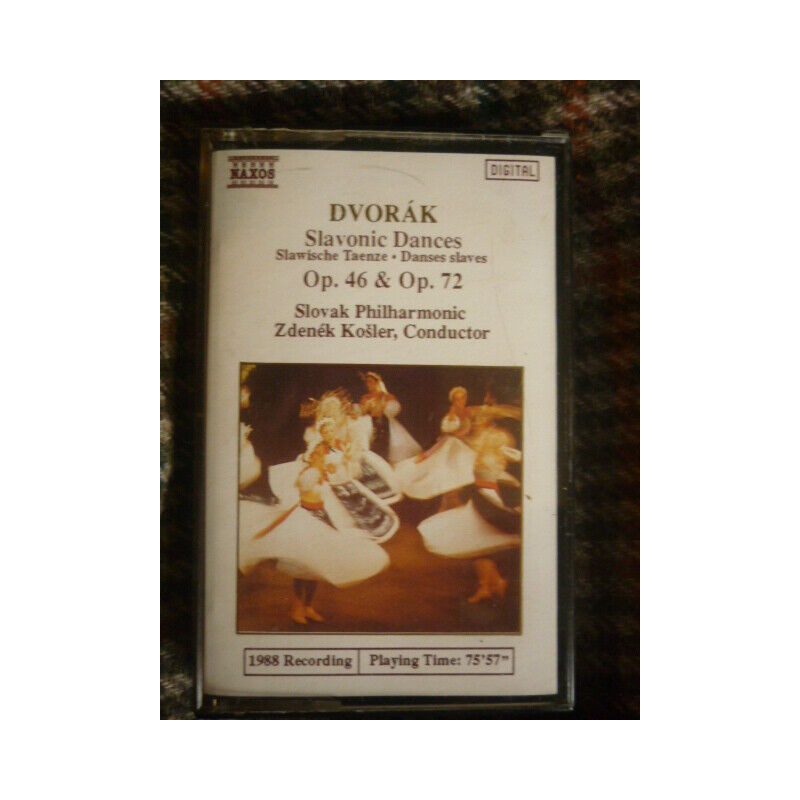 Dvorak Slavonic Dances Op.46 Op.72-Kosler Cassette Audio-K7 Naxos...
