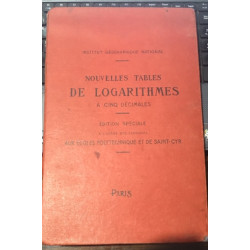 NOUVELLES TABLES DE LOGARITHMES A CINQ DECIMALES - EDITION...