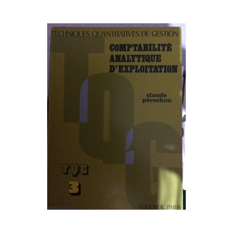 Technique quantitatives de gestion - comptabilité analytique...