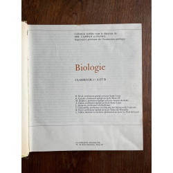 Campan et Paniel. Biologie. Premières A et B