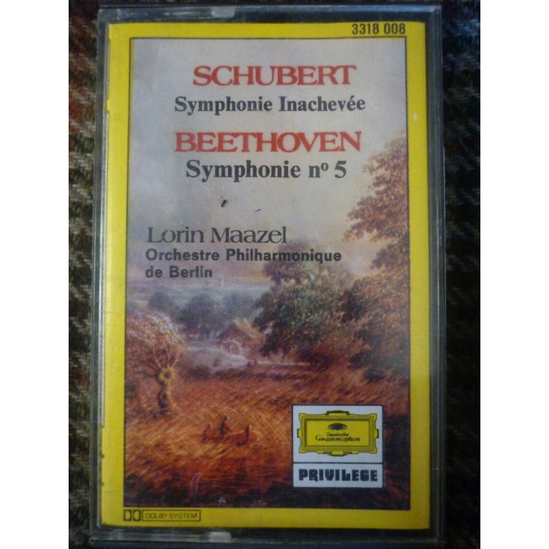 schubert Symphonie inachevée-beethoven Symphonie n5 Cassette...