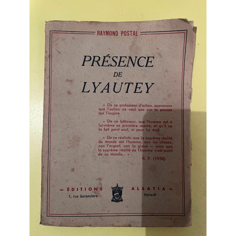 Raymond postal Présence de lyautey