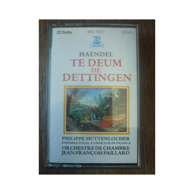 Haendel Te Deum de Dettingen-Huttenlocher Cassette Erato MCE 71017