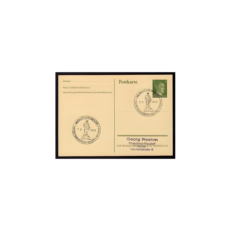 Ganzsache münster Cachet Spécial 0702 WW2