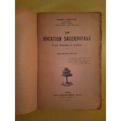 Joseph Lahitton La Vocation Sacerdotale envoi de l'auteur