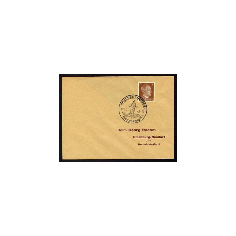 Allemagne n 706 Yv. cachet WW2 POBERSHAU Erzgen Timbre Allemand Mi 782