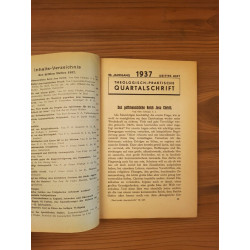 theologisch praktische Quartalschrift n 3 Linz a d donau 1937