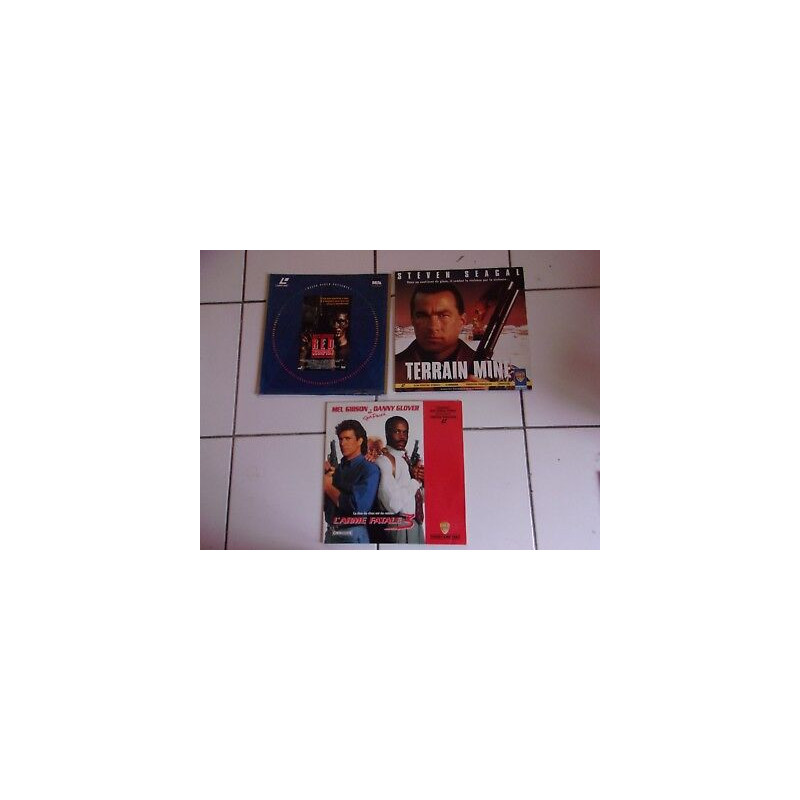 lot 3 Laserdisc L' Arme fatales 3 terrain miné Red Scorpion dolph...