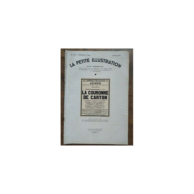 La Petite illustration n674 Théatre Nº346 12 Mai 1934