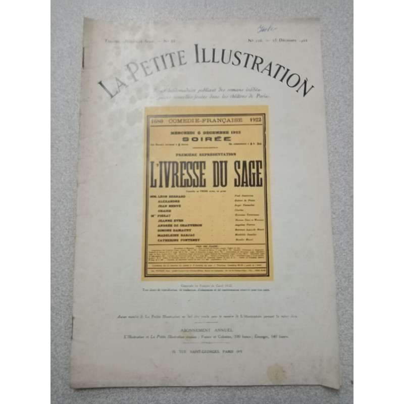 La Petite Illustration N.126 - Decembre 1922