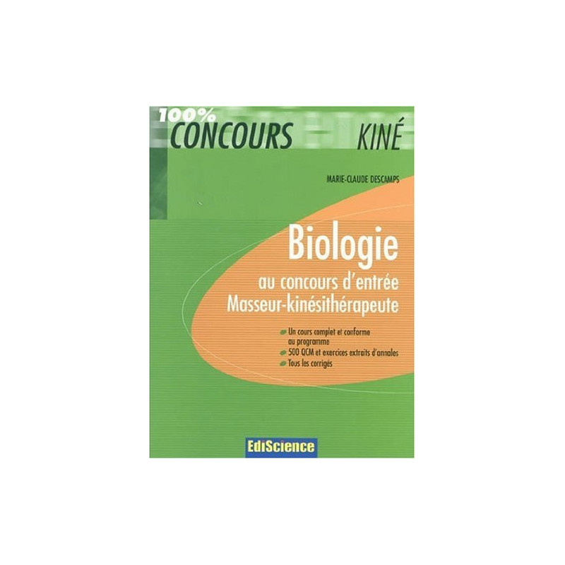 Biologie au concours d'entrée masseur-kinésithérapeute