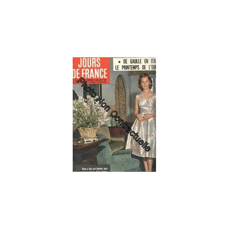 Jours De France 1959 N° 242 : De Gaulle En...