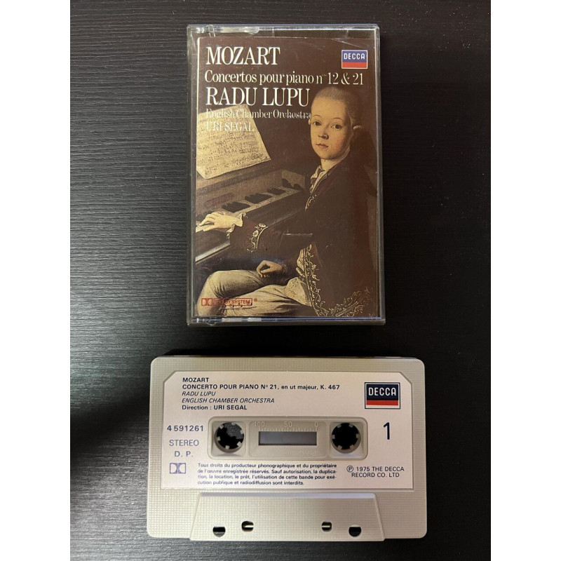 K7 Audio : Mozart - Concertos pour piano N° 12 et 21 Radu Lupu