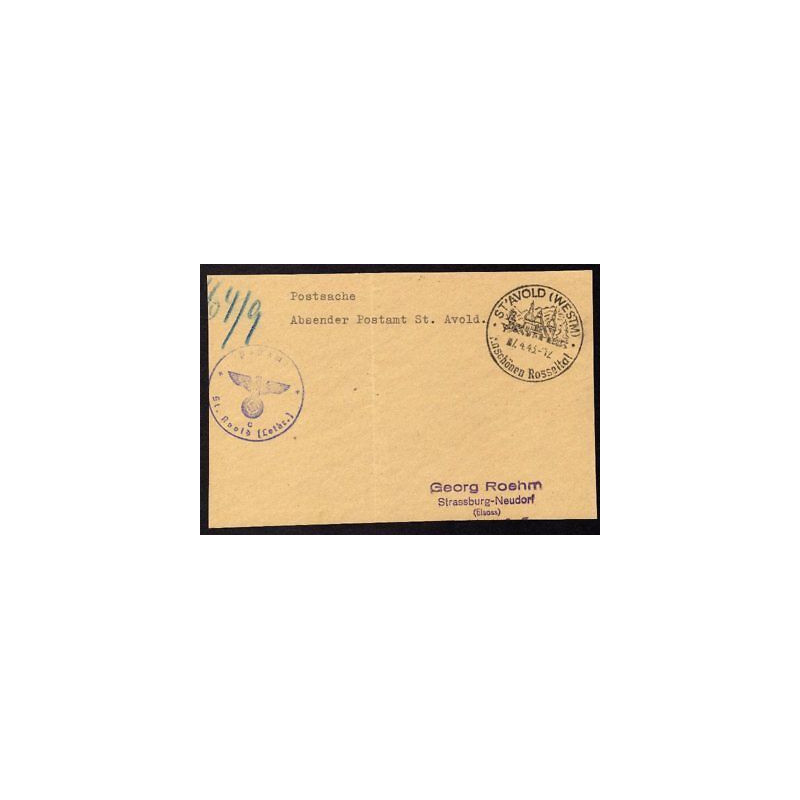 Postsache Absender Postamt ST AVOLD 070443