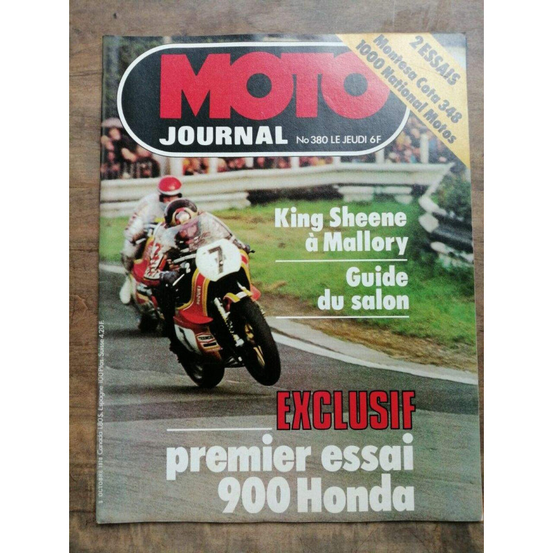 Moto Journal Nº 380 5 Octobre 1978
