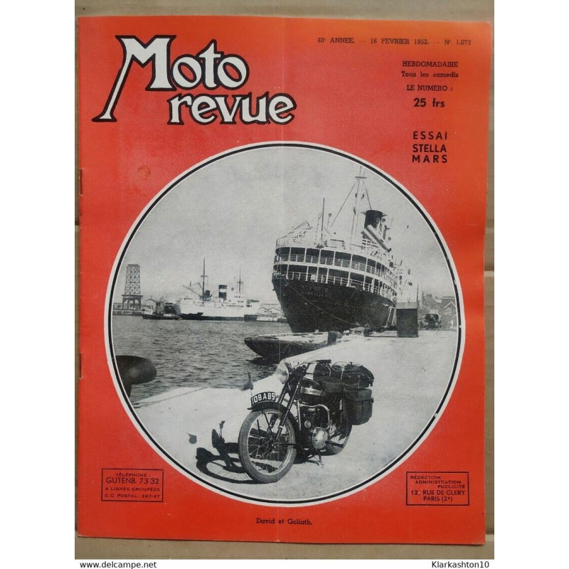 Moto Revue n 1072 Essai Stella mars 16 Février 1952
